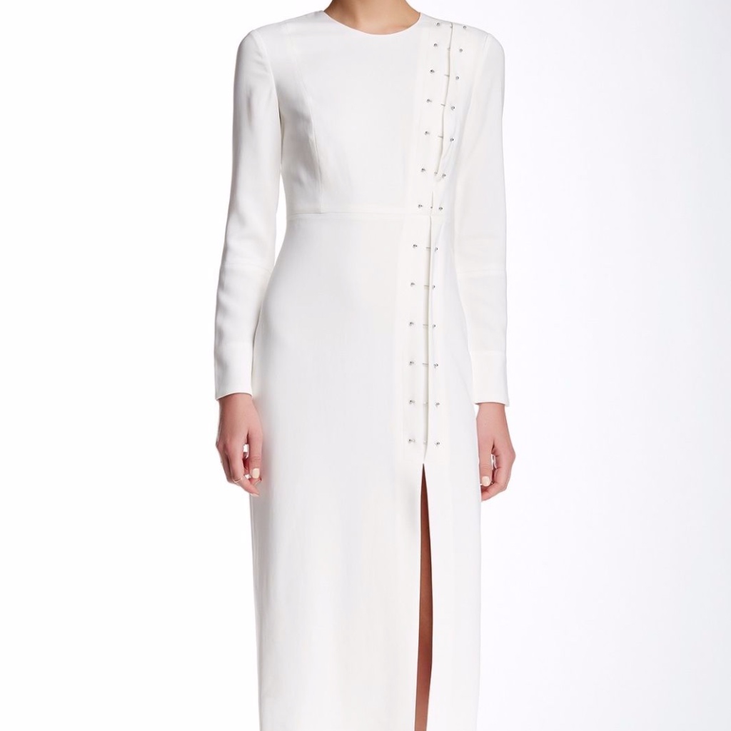 Nwt $595 A.L.C. 'Duncan' Crepe Barbell Midi Dress In Size 2!